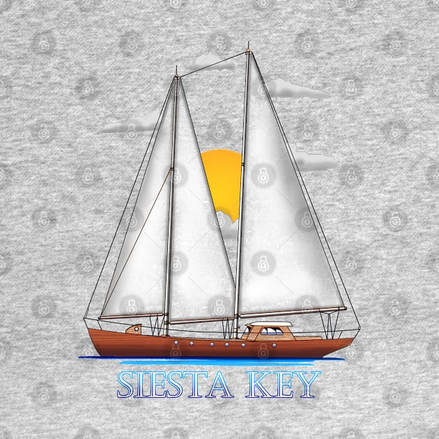 Siesta Key Florida Coastal Nautical Sailing Sailor by macdonaldcreativestudios